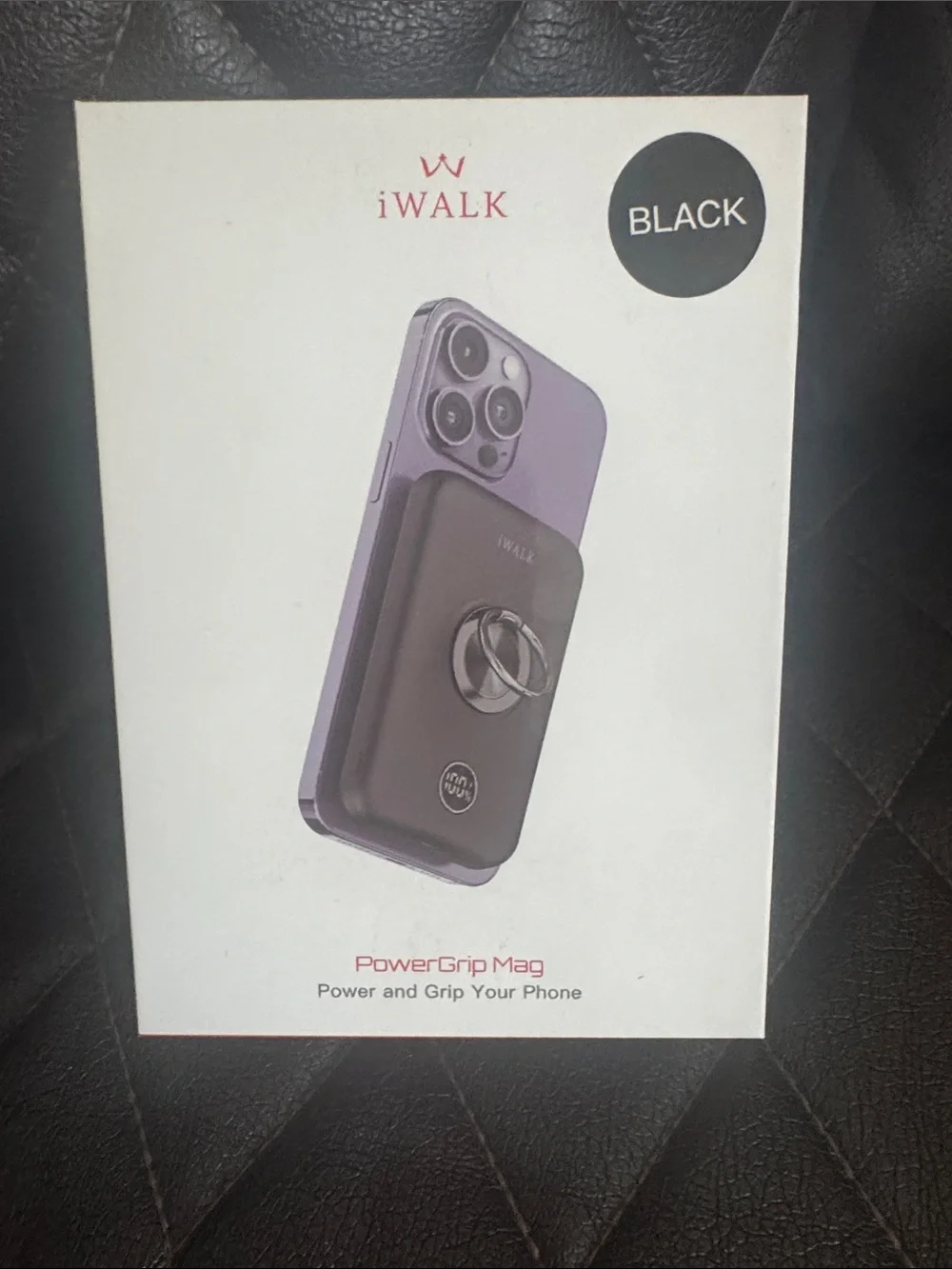 PowerGrip Mag Portable Charger & Ring Grip - Black